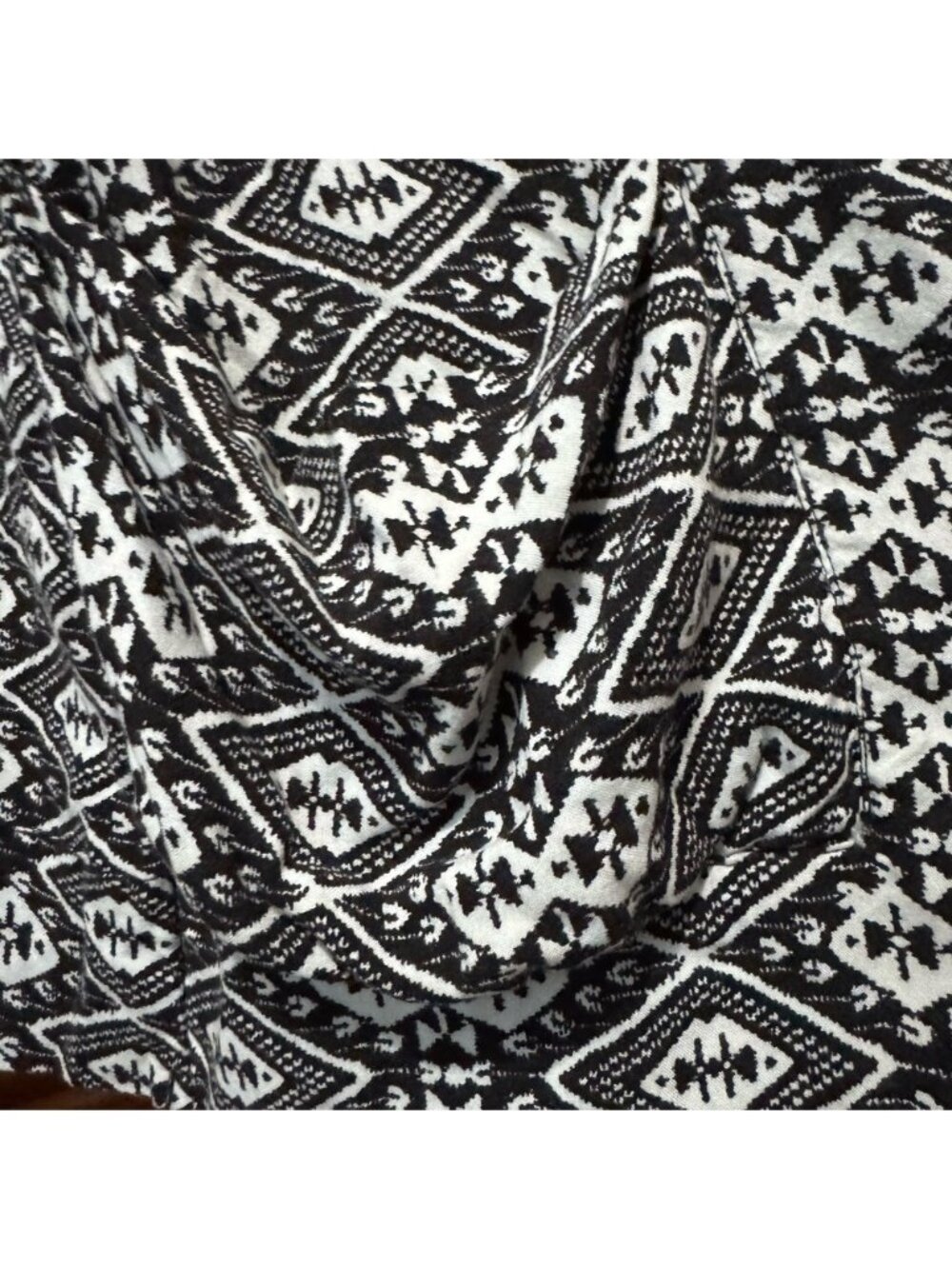 Hollister Redondo Kimono Blazer Sz M Black White Southwestern Print 3/4 Sleeve - Picture 5 of 9